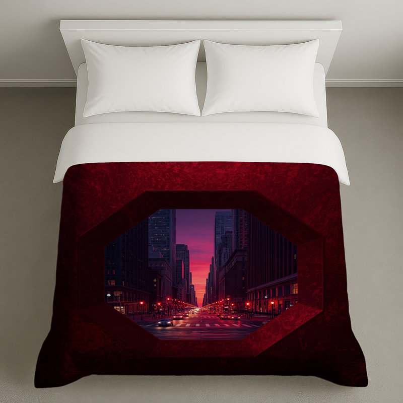 Housses de couette City Street Sunset View, Grand lit