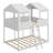 Wood Bunk Bed With Roof, Window, Guardrail-1161886594