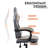 Faux Leather Ergonomic Gaming Chair, Adjustable Video Gaming Chair with Footrest & Linkage Armrest, 360° Swivel Computer Chair for Office, Gaming, Study-1101198007