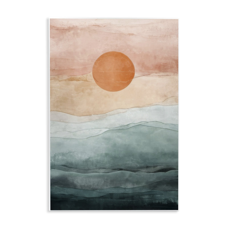 «Crimson Orb Landscape», art mural par Denise Dundon, H 15 po x l 10 po