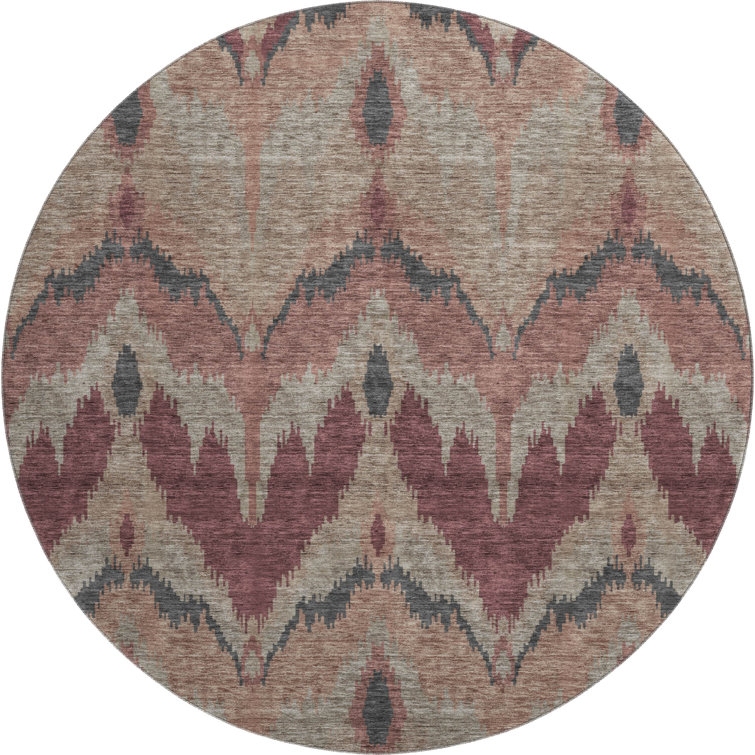 Premium Machine Washable Prisco Burgundy Rug