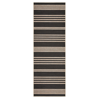 Washable Easy Jute Rug Modern Striped Living Room Rug with Non-Slip Backing, Non Shedding Neutral Floor Mats, Indoor Outdoor Carpet for Bedroom, Patio, Backyard