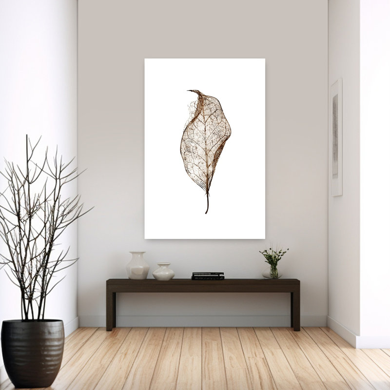 Feuille abstraite, paysage contemporain, art naturel, H 60 po x l 40 po