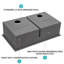 Évier de cuisine à double cuve encastrable 28 po x 19 po x 10 po à double cuve de calibre 16 avec deux cuves profondes de 10 po