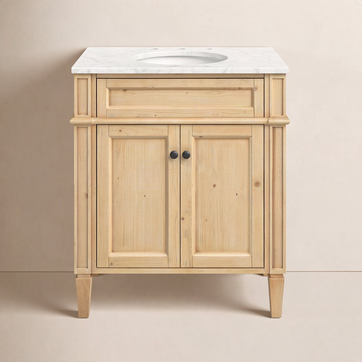 Rivers 30'' Single Bathroom Vanity, Natural Wood