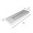 Pyramid 60" Wall Mounted Rectangular Solid Surface Bathroom Trough Sink in Matte Finish - White, No Faucet Holes-28833618-1383741
