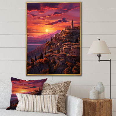 Espagne, art mural sur toile, coucher de soleil andalou, reproduction de voyage - Espagne, coucher de soleil andalou
