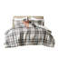 Édredon double / grand écossais, rembourrage, 2 taies décoratives, coussins décoratifs, literie en microfibre de style chaleureux