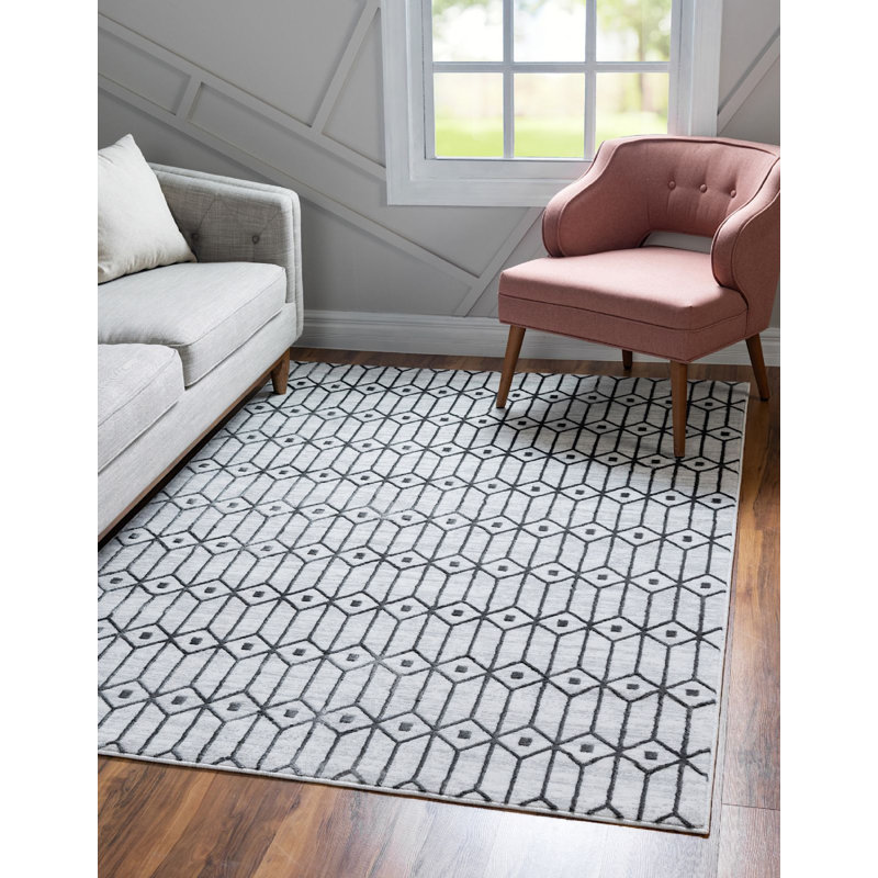 Clidy Abstract Indoor Rug, Rectangle 9'10" x 14'