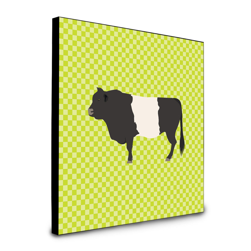 Galloway à ceintures de vache, art encadré Lucera, Vert