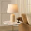 Lampe de table 18 po en travertin naturel et laiton