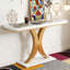 Table de vestibule étroite avec base géométrique-782163908
