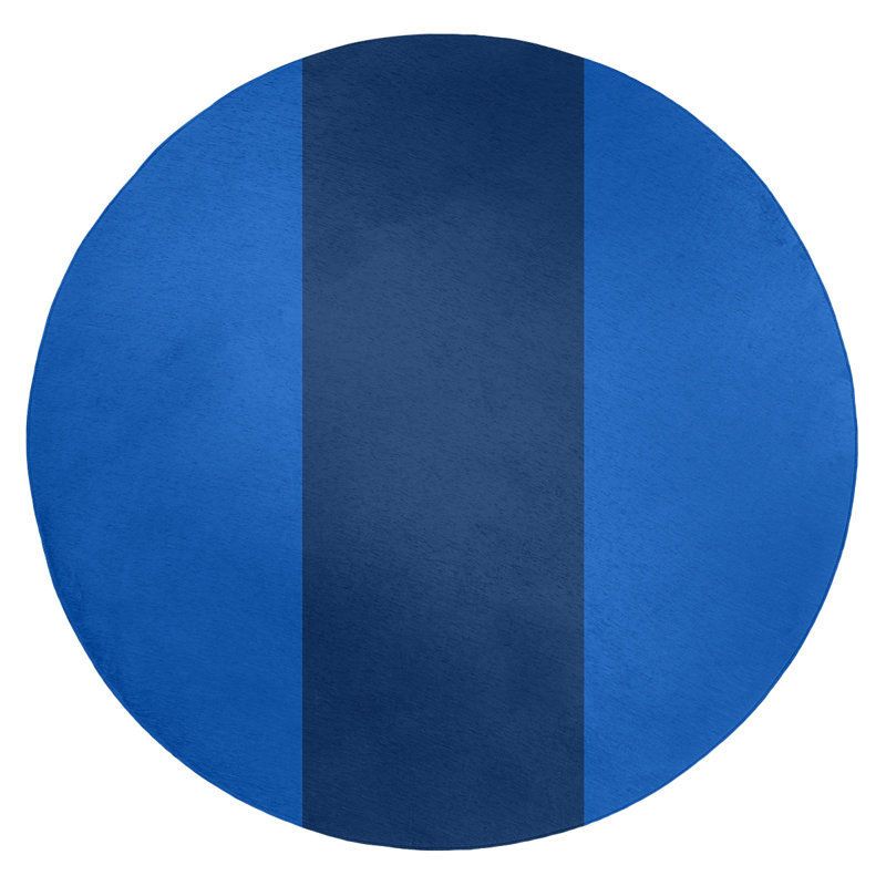 Chenille Striped Indoor Rug, Round 5'