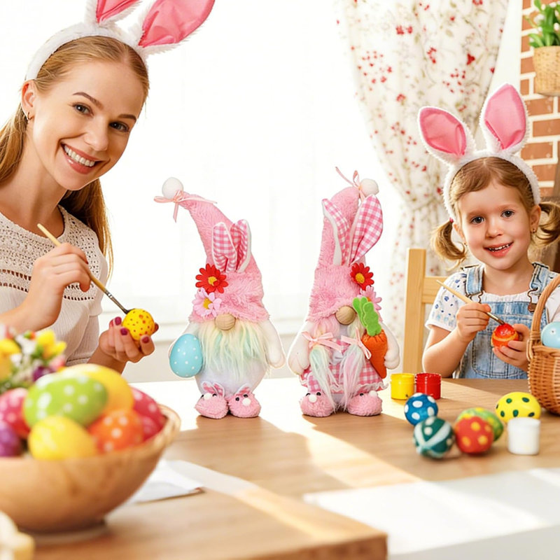 Décorations de Pâques, cadeaux de lapin, décoration de printemps, gnomes de Pâques, décorations en peluche, accessoires pour la table de bureau à domicile