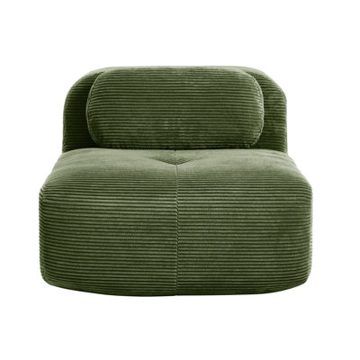 Olive Corduroy Corner With Pillows, No Assembly Hassle, Ergonomic Design, 32d High - Resilience Sponge, Widened Seat, 41.04 In Width, 39.6 Lb Package Weight , , Sponge Multi Angle Adjustable , Comes