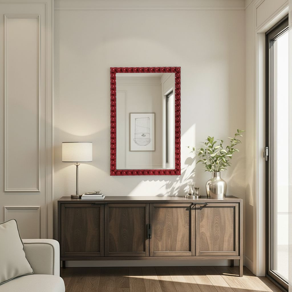 24" Mirror, Red