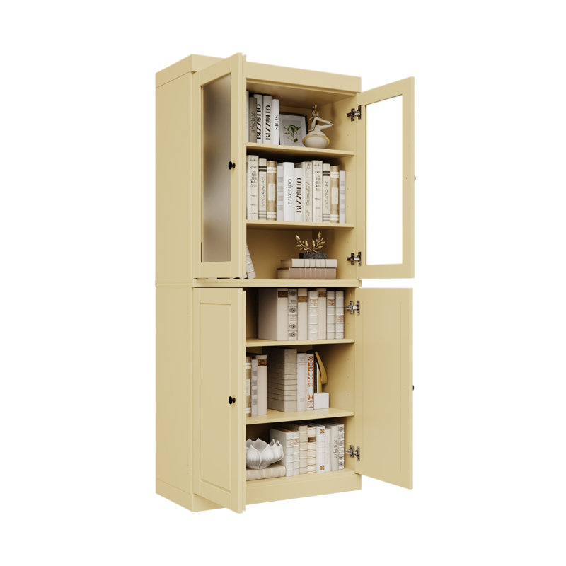 Bibliothèque à 6 tablettes Vananh, Jaune