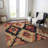 Machine Washable Indoor/Outdoor Xhevrie Rust Rug-843688671