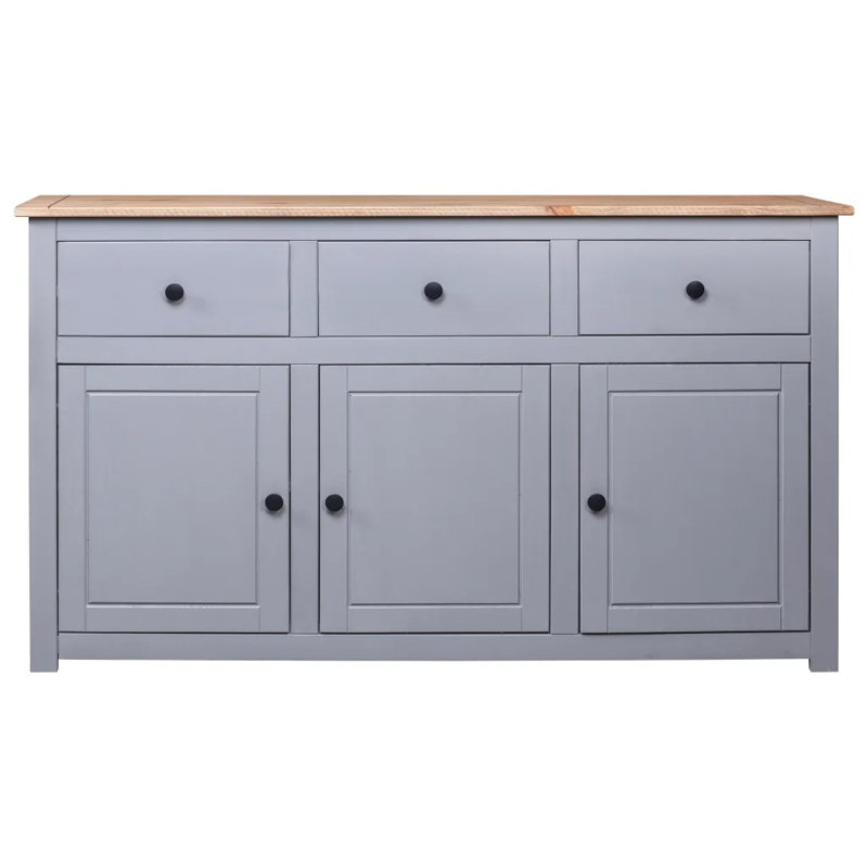 Marrero 135cm Solid Wood Sideboard, Grey