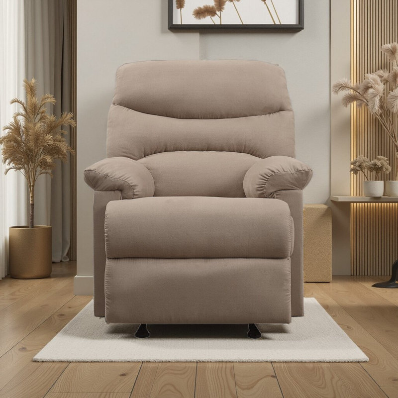 Fauteuil inclinable élégant avec coussins confort | Inclinaison sans effort pour économiser le mur | Chaise longue en microfibre durable
