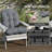Adirondack Chair Cushions Set of 2, Tufted High Back Patio Non-Slip Cushions for Adirondack Chairs, Gray-130207682