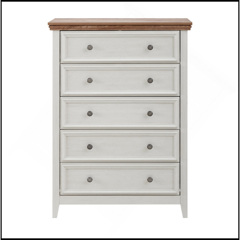 Commode moderne à 5 tiroirs, commode à tiroirs et rangement pour vêtements, armoire de rangement pour le salon, rangement pour commode de ferme BEIGE