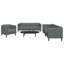  Ensemble de canapé en tissu gris foncé (100% polyester), contreplaqué, bois massif-433256401