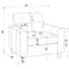 Chaise avec accoudoirs en similicuir Écosse-122453699
