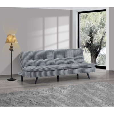 Beige Corduroy Pillow Top Futon