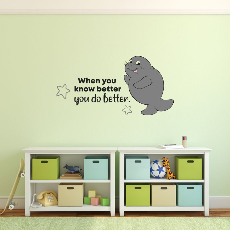 Text & Numbers Wall Decal, 12" H x 20" W x 0.05" D