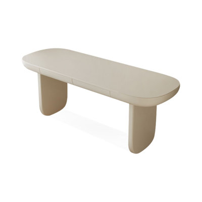 Modern and simple white rectangular desk
