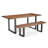 Dassy Acacia Solid Wood Top Metal Base Dining Table-130015782