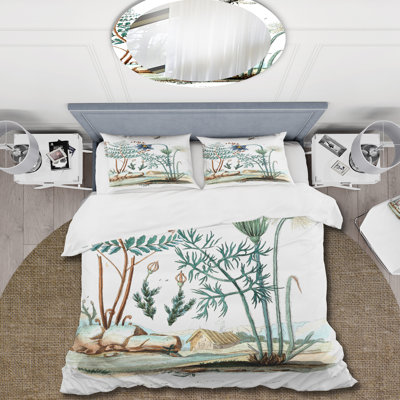 Vintage Ancient Countryside Animals - Farmhouse Duvet Cover Set - Microfiber Polyester