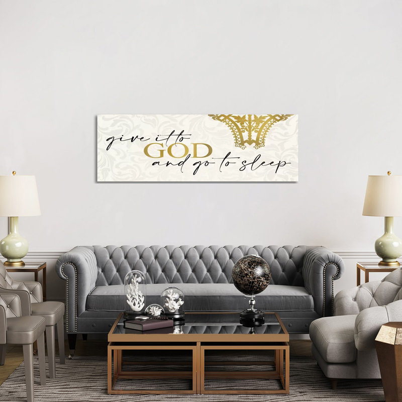 Give It to God 1 Piece Panoramic Wall Art on Canvas, 50.8cm H x 152.4cm W x 3.81cm D, Wrapped Canvas