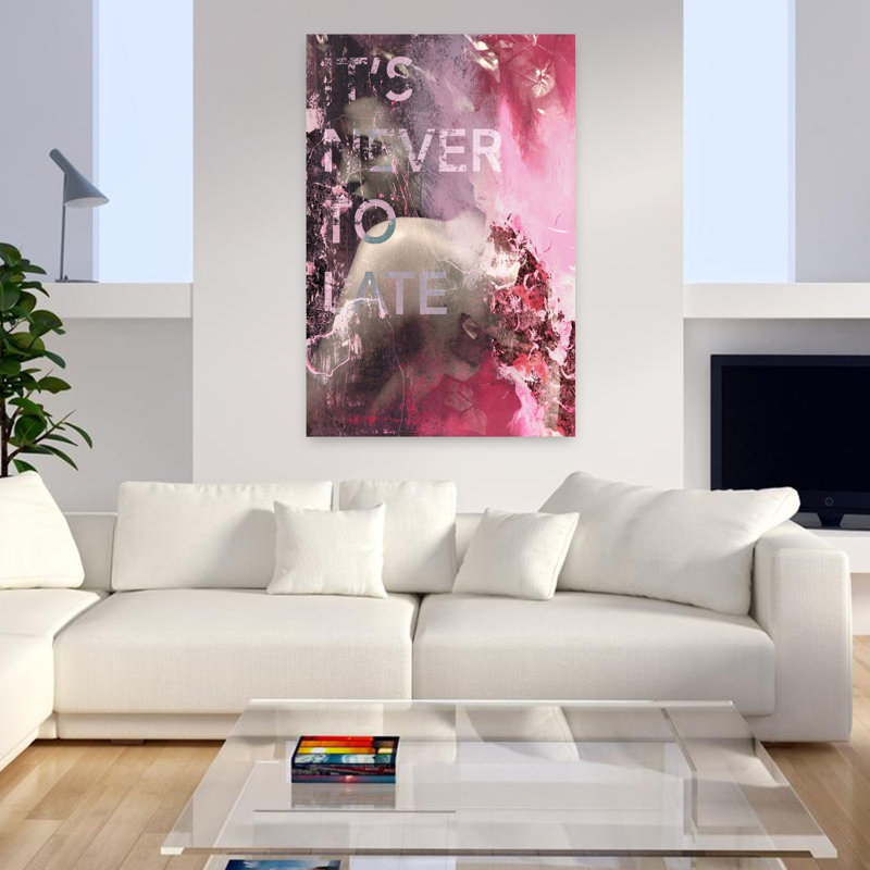 «It's Never Too Late Abstract», art urbain contemporain, H 48 po x l 32 po