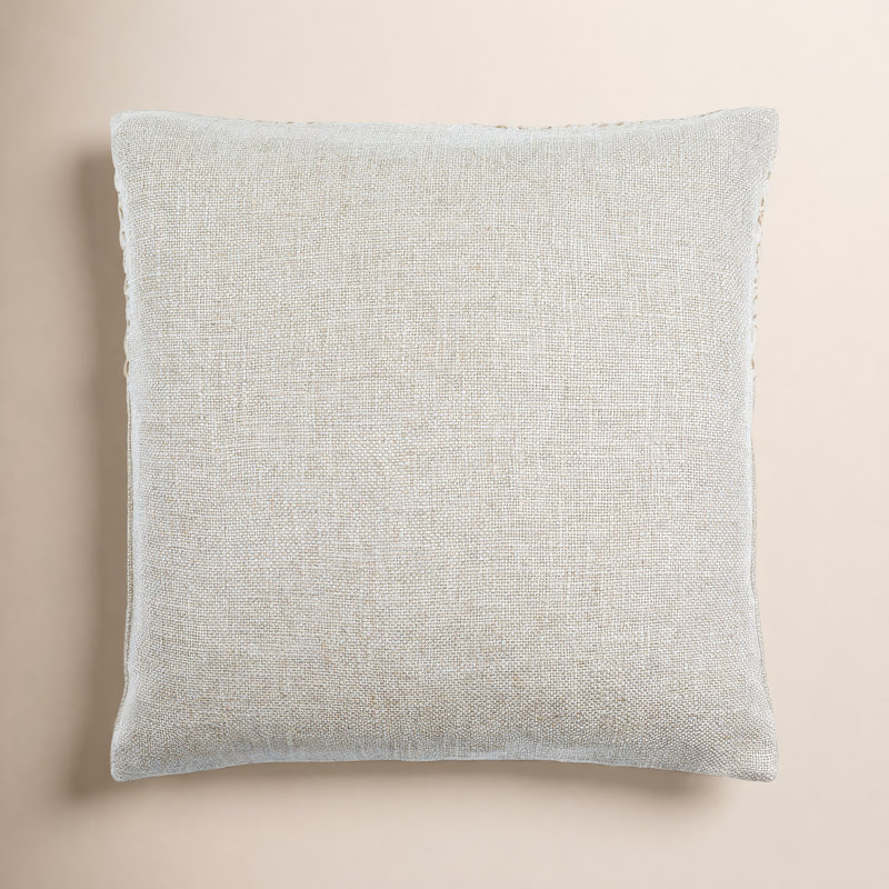 Housse de coussin Arlington, 18" x 18", Polyester / bourre de polyester, Crème / beige