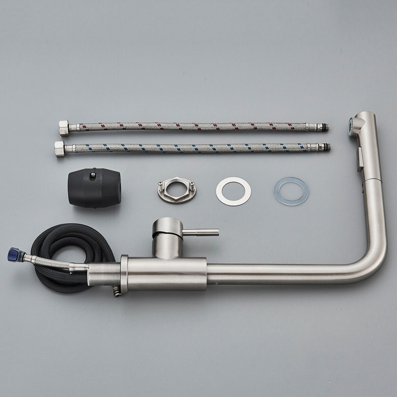 Belfry Kitchen Simlai Pull Out Kitchen Faucet