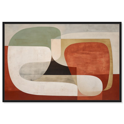 «Rust Forms I», reproduction d'art acrylique encadrée par Art Remedy, cadre noir, 30 x 20