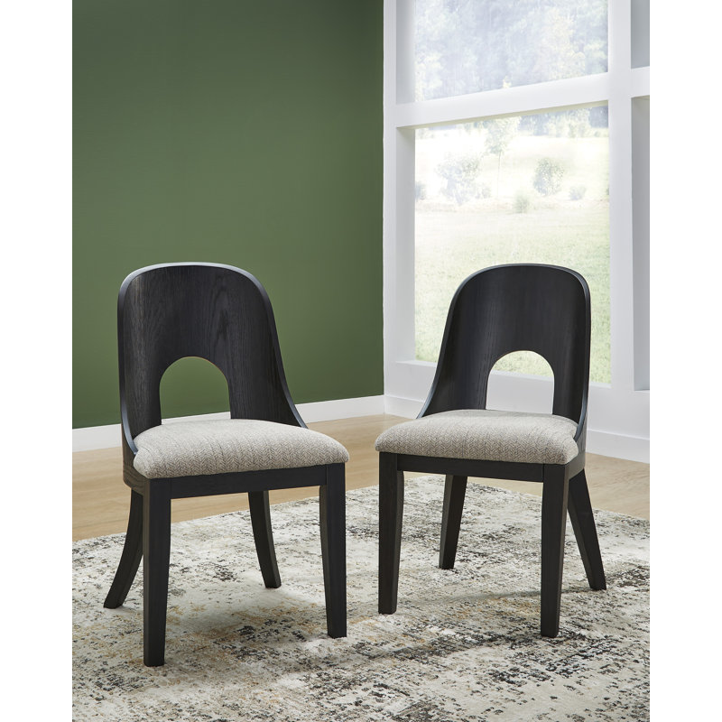 Chaise d'appoint Rhoda en noir / gris
