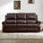 2-Piece Faux Leather Nailhead Power Reclining Living Room Set With Power Reclining Loveseat & Power Reclining Sofa-851094107