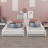 Floor Bunk Bed Frame With Ladder And Safety Guardrails-117531118