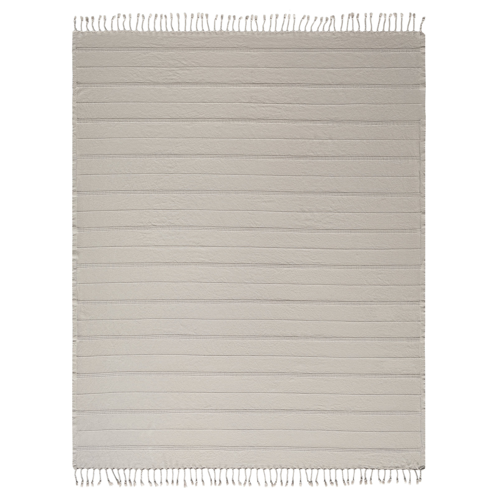 Dafina Cotton Throw Blanket, Taupe