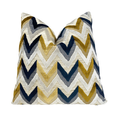Chevron Velvet Throw Pillow Cover