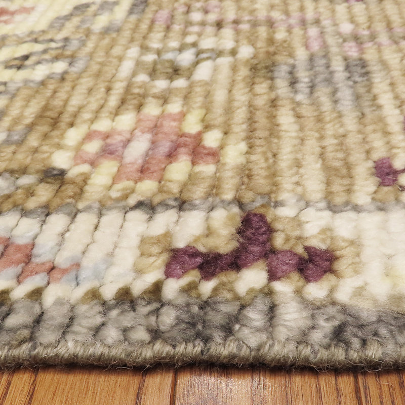 Cascade Hand Knotted Wool Area Rug, Rectangle 6' x 9'