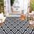 Geometric Outdoor Mats Plastic Straw Rug Waterproof Washable Outdoor Rug for Garden Backyard Picnic Camping RV Deck Beach Trailer-1358890124