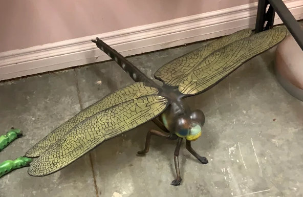 Brieah Dragonfly Insect Over Sized Statue