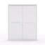 Porte de douche coulissante double 56 "- l 60" x H 72 ", porte de salle de bain coulissante semi-sans cadre avec verre trempé 1/4" (6mm) pour douche à l'italienne, blanc