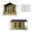 Mercia 12 x 8ft Premium Wessex Summerhouse-1948858849