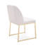 Chaise d'appoint rembourrée blanche Dil Bagh