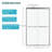 Shower Door 48" W X 76"H Semi-Frameless Bypass Sliding Shower Enclosure, 5/16 In. (8Mm), Brushed Nickel